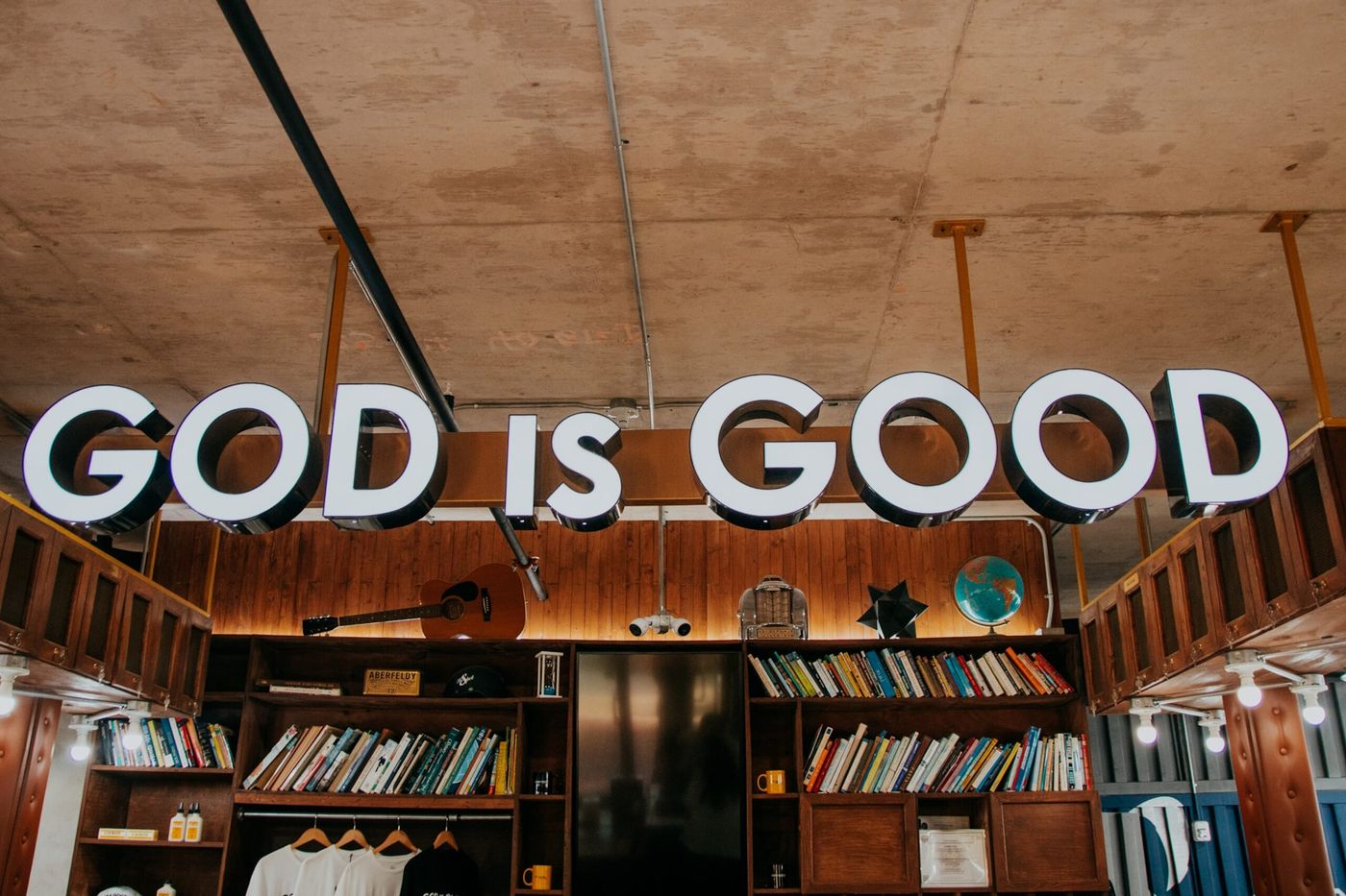 God is Good, on the wall